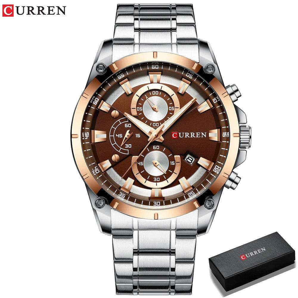 Watches Men'S Luxury Top Brand  Quartz Wristwatch Fashion Sport and Causal Business Watch Male Clock Reloj Hombres