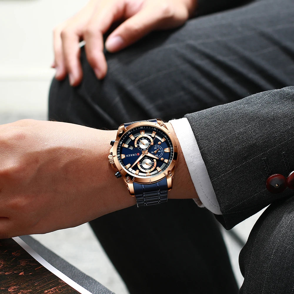 Watches Men'S Luxury Top Brand  Quartz Wristwatch Fashion Sport and Causal Business Watch Male Clock Reloj Hombres