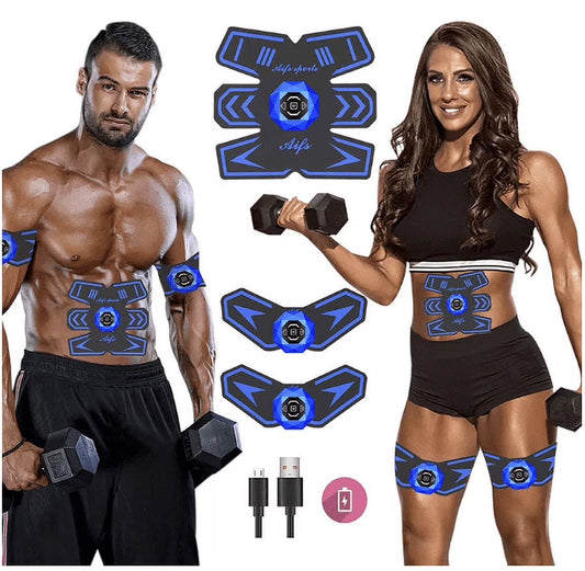 Abs Stimulator Ab Stimulator Rechargeable Abs Stimulator for Men Women Abdominal Work Out Abs Power Fitness Abs Muscle Training Workout Equipment Portable