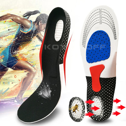 Silicone Gel Insoles Foot Care for Plantar Fasciitis Heel Spur Running Sport Shoes Insoles Shock Absorption Pads Men Women