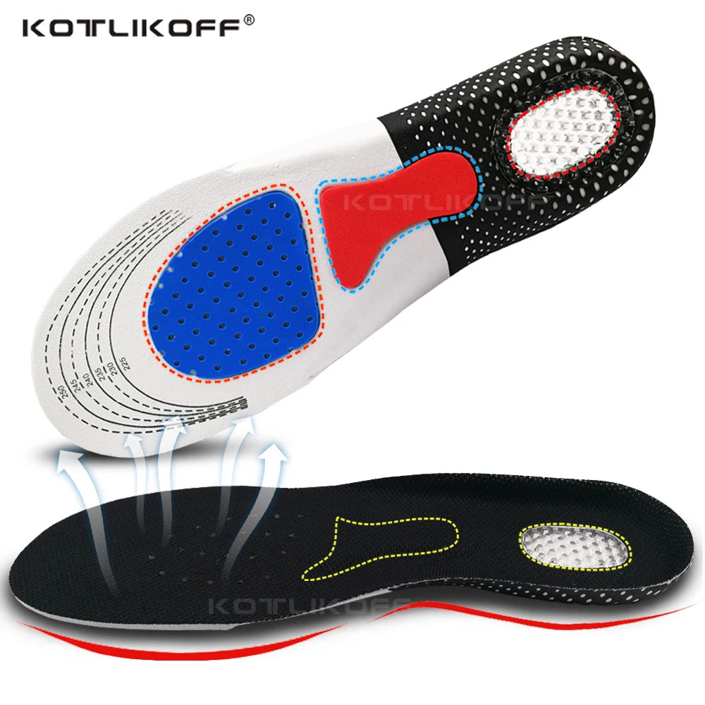 Silicone Gel Insoles Foot Care for Plantar Fasciitis Heel Spur Running Sport Shoes Insoles Shock Absorption Pads Men Women