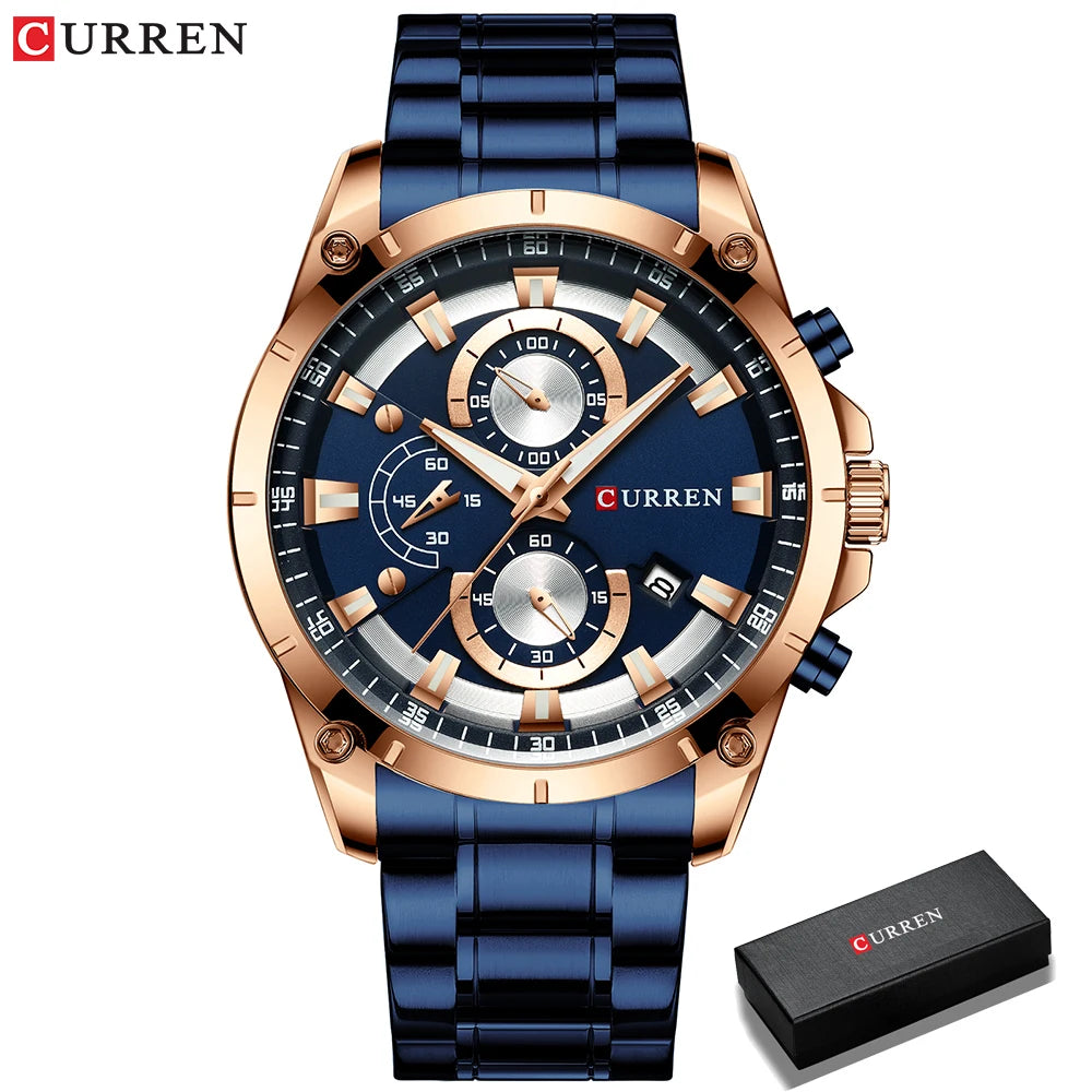 Watches Men'S Luxury Top Brand  Quartz Wristwatch Fashion Sport and Causal Business Watch Male Clock Reloj Hombres
